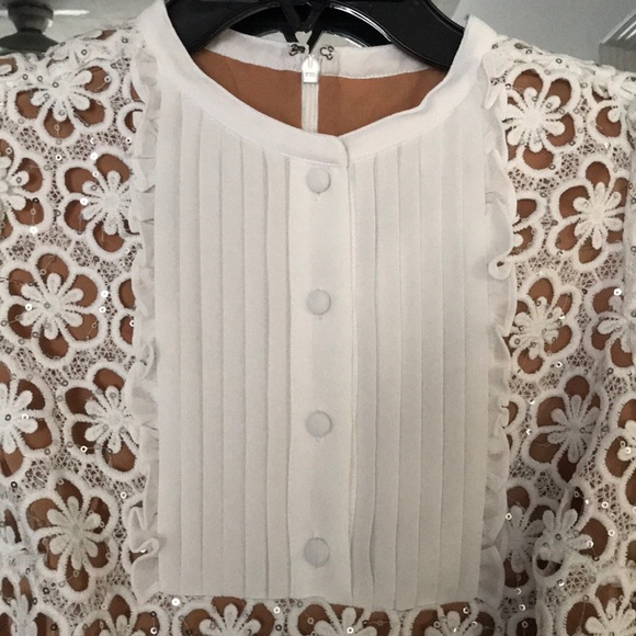 NWT - Michael Kors Sequined Floral Lace Dress - Picture 3 of 5